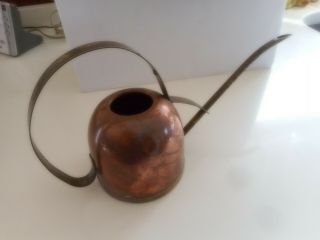 Vintage Copper Watering Can With Brass Handle And Spout Made In Germany