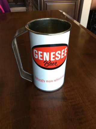 Vintage Genesee Metal Beer Can Cup/mug With Handle