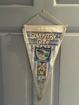 Vintage Coventry City Football Club Pennant - Sky Blues - Fa Cup Winners 1987
