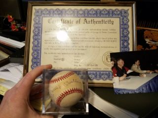 Mickey Mantle Signed Baseball With