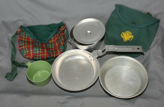 Girl Scout vintage Official Camping kit and utensil set 2
