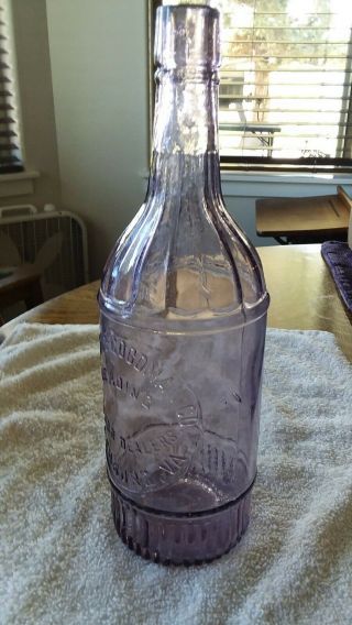 Vintage Whiskey Bottle,  LAZARUS GOODMAN CO.  LYNCHBURG,  VA.  - SUN PURPLE - QUART 3