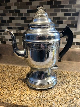 Vintage United Automatic Coffee Maker 550 950a Percolator Pot Electric Fancy 3s2
