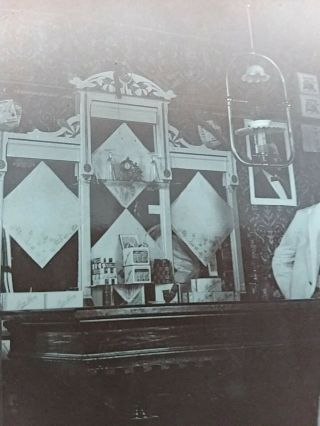 OLD Cabinet Photo CIGAR BAR Boxes Advertising Sen Sen Gum GENESEE DEPOT WIS 3