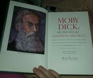 Moby Dick Or The Whale Leather Herman Melville Collector 