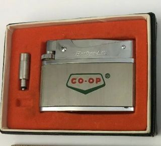 Vintage Brother - Lite Gas Co - Op Coop Advertising Lighter