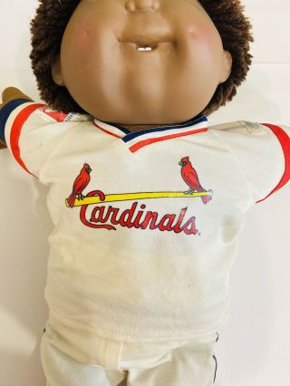 Vintage 1985 St.  Louis Cardinals Baseball African American Cabbage Patch Doll 3