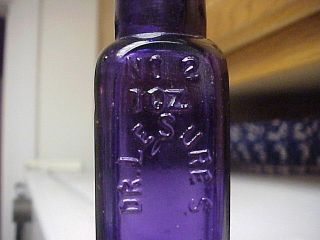 Dr.  Lesure ' s Colic Drops - Keene,  N.  H.  - Veterinary - Vintage PURPLE Bottle 2