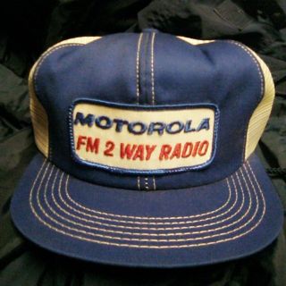 Vintage Motorola Fm 2 - Way Radio Trucker Cap / Hat