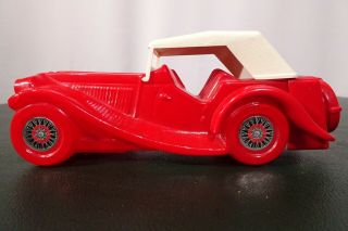 Vtg Avon Tai Winds / " 1936 Mg /red & White Car " Aftershave Bottle/2 3/4 " H/empty