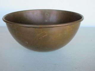 Vintage Copper Bowl - 10 1/4 " Wide - 5 " Deep - 1 Lb 8 Oz