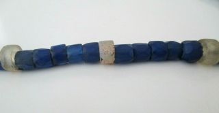 Antique Lapis/Quartz Native American Navajo Bead Choker Necklace Hand Made Vtg 3