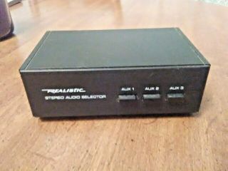 Vintage Realistic Stereo Audio Selector 3 Aux.