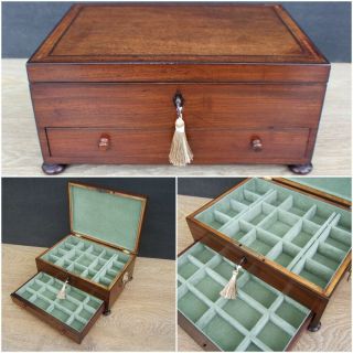 Antique Jewellery/vanity Box - Georgian Mahogany - Fab Interior