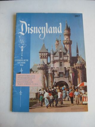 Vtg 1957 Disneyland Park Souvenir Brochure Guide Book Booklet Orig Color Photos