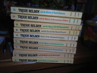 9 Vintage Trixie Belden Mystery Books Paperbacks - 14 - 15 - 16 - 17 - 18 - 19 - 20 - 21 - 22