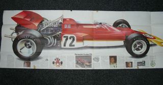 Vintage F1 Lotus 72 - Large Poster 48 " X 17 "