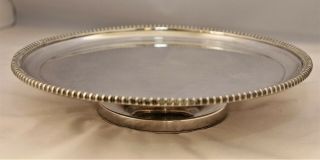 A Vintage Solid Silver Plated 8 " Cake Stand.  1.  5 " High And Weight Is 600g