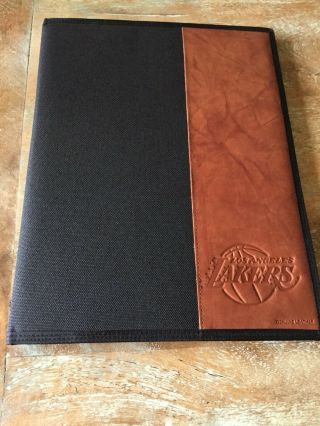 Vintage Lakers Basketball Leather Accent Business Pad Portfolio Legal Pad Holder