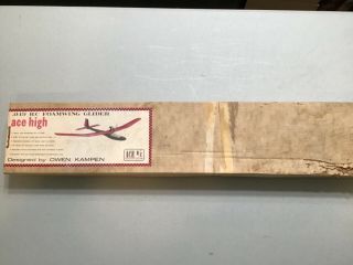 Vintage Ace High R/c Glider Kit First Run Not Mkii