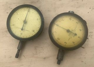 Vintage Dial Indicators.  0001 " Federal Machinist Gauge Tool Usa Made