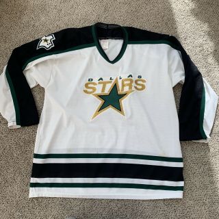 White Dallas Stars Nhl Hockey Jersey Size Xl Ccm First Gen Maska Usa