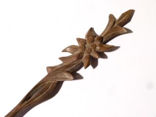 Antique Rigi Kulm Stanhope Micro Photograph Carved Wood Dip Ink Pen