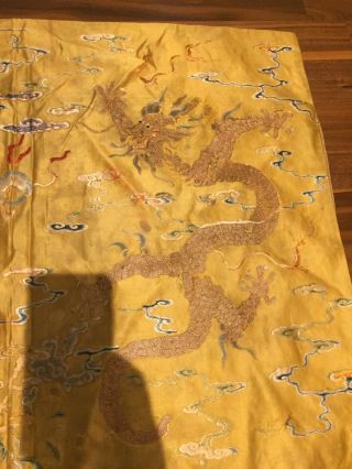 antique chinese silk embroidery With Two Dragon 2