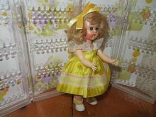 Vintage Hard Plastic Virga 8 " Lollypop Dress Walker Doll - Ginny Friend