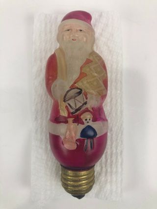 Large 5.  5” Antique Vintage Santa Claus Christmas Light Bulb