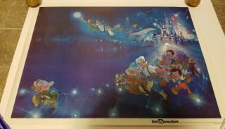 Walt Disney World By Coca - Cola Vintage 1980 Poster (in Tube)