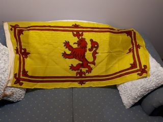 Vintage Cloth Cotton Scottish Flag Lion Scotland