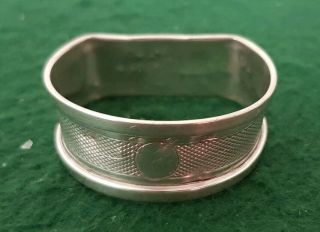 Vintage Hallmarked 1936 Henry Griffiths & Sons Solid Sterling Silver Napkin Ring