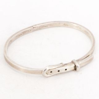 Vtg Sterling Silver - Mexico Taxco Belt Buckle 6.  5 " Bangle Bracelet - 19g