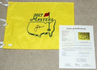 Jack Nicklaus Signed Masters Golf Flag Pga,  Jsa Z50753 / Golden Bear