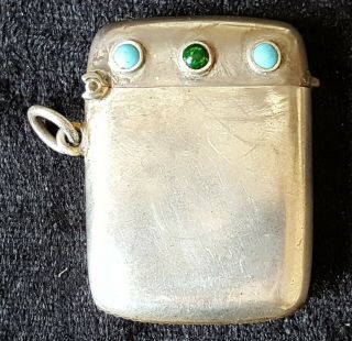 Sterling Hallmarked Silver Vintage Art Deco Antique Vesta Case Match Safe Box