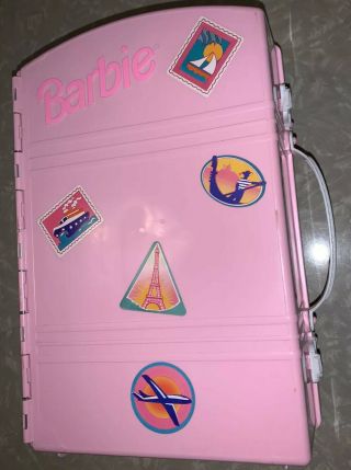 Vintage Barbie Travelin House Take Along Travel Luggage Case Mattel 1995 2