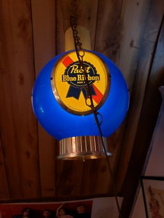 Vintage 1960s Pabst Blue Ribbon Beer Electric Light Lamp Bar 2