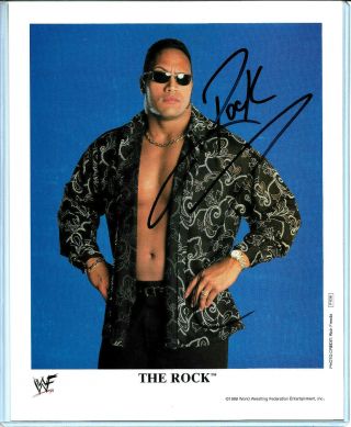 Wwe The Rock P - 536 Hand Signed Autographed 8x10 Promo Photo With Very Rare