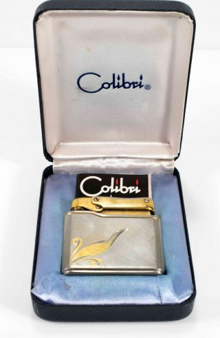 Vintage Colibri 2 Tone Lighter W/box - Made In West Germany