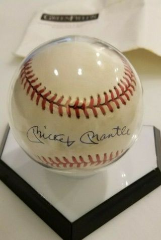 Mickey Mantle Autographed Baseball W
