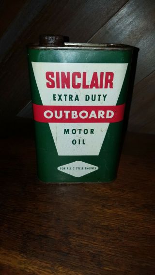 Vintage Sinclair Extra Duty Outboard Motor Oil Can