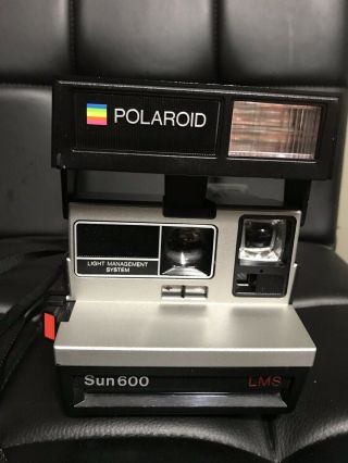 Poloroid Sun 600 Lms Instant Land Camera W/ Strap Vintage 90s