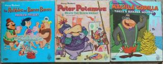 3 Vintage Whitman Tell - A - Tale Books The Rubbles & Bamm - Bamm,  Magilla Gorilla,