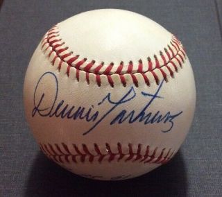 Dennis Martinez Game Signed Baseball “7 28 91 " (perfect Game) Expos Loa