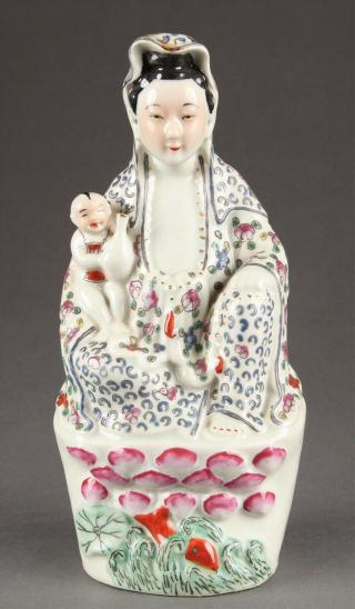 Antique Chinese Porcelain Guanyin Figure