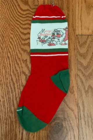 16 " Vintage Antique Christmas Santa Stocking Socks 1930’s Cotton Stocking