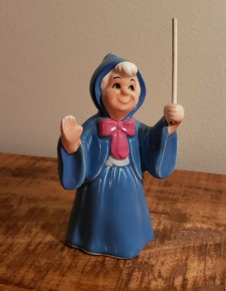 Vintage Disney Fairy Godmother Ceramic Figurine From Cinderella Japan
