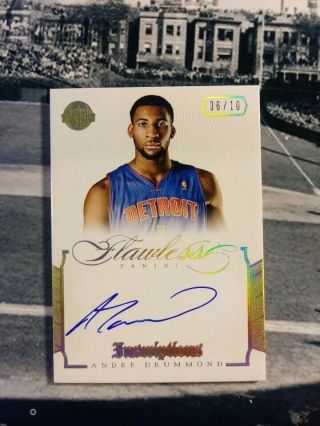 Andre Drummond 2012 - 13 Panini Flawless Inscriptions Rookie Auto /10