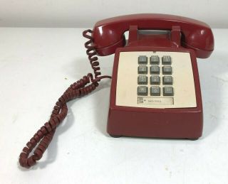 Vtg Western Electric/bell Systems Model 2500mm Red & White Push Button Telephone